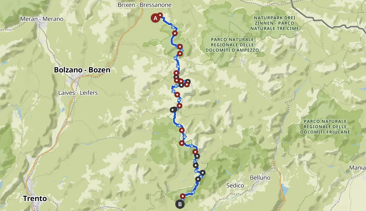 alta via 2 route